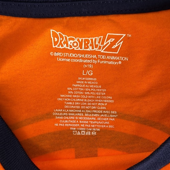 Dragonball Z Goku 3/4 sleeve toei animation men’s large - Picture 4 of 6